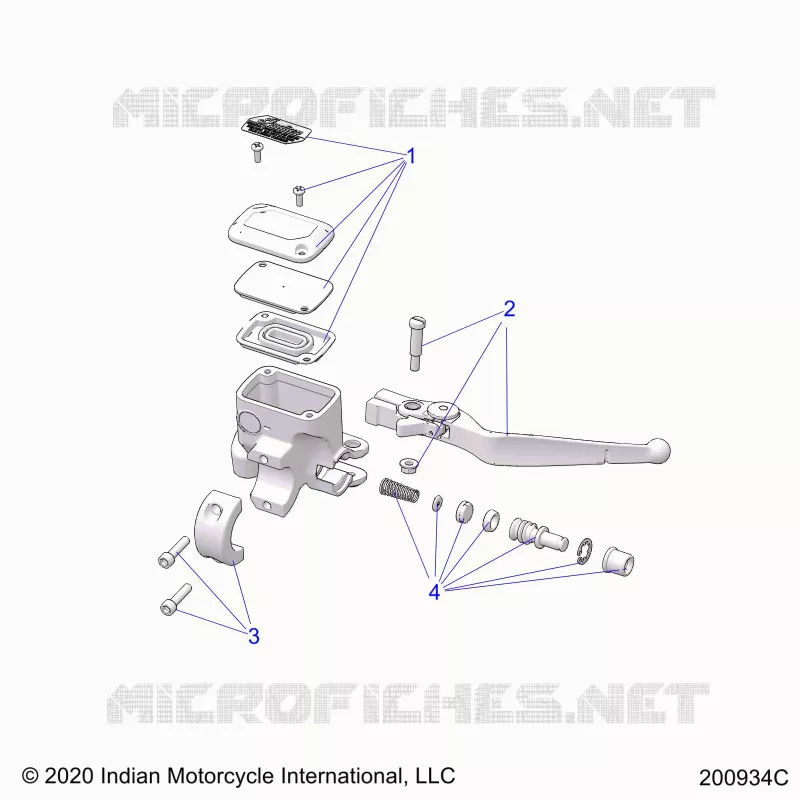 FREIN AVANT, LEVER AND MASTER CYLINDER