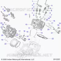 ENGINE, CULASSE, CAMSHAFT AND VALVE ASM.