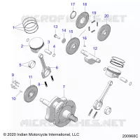 ENGINE, PISTON AND VILEBREQUIN