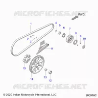 SYSTÃˆME DE TRANSMISSION, DRIVE SPROCKET, BELT AND GUARD
