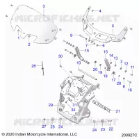 CARENAGES ASM, WINDSHIELD MOUNT
