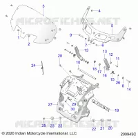 CARENAGES ASM, WINDSHIELD MOUNT