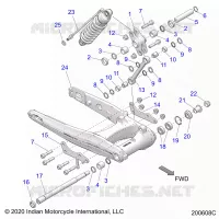 SUSPENSION ARRIERE ASM., SWING ARM AND SHOCK