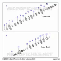 SYSTÃˆME DE TRANSMISSION, INPUT/OUTPUT SHAFT ASM.
