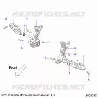 CHASSIS, DRIVER FOOTPEGS