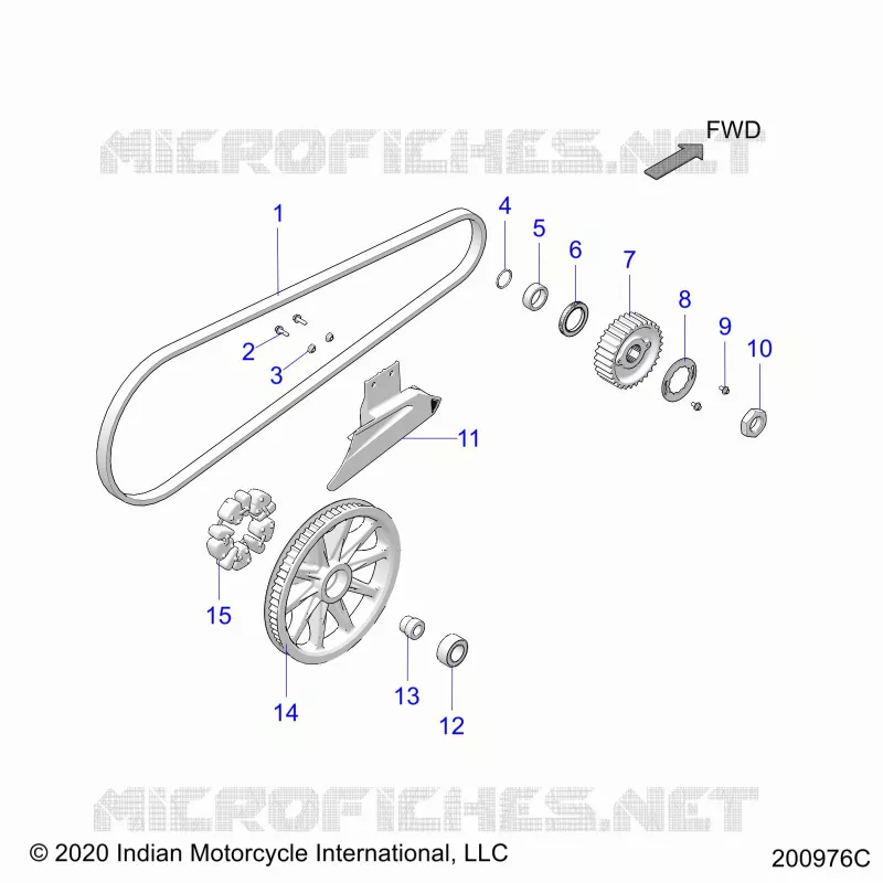 SYSTÃˆME DE TRANSMISSION, DRIVE SPROCKET, BELT AND GUARD