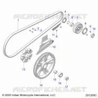 SYSTÃˆME DE TRANSMISSION, DRIVE SPROCKET, BELT AND GUARD
