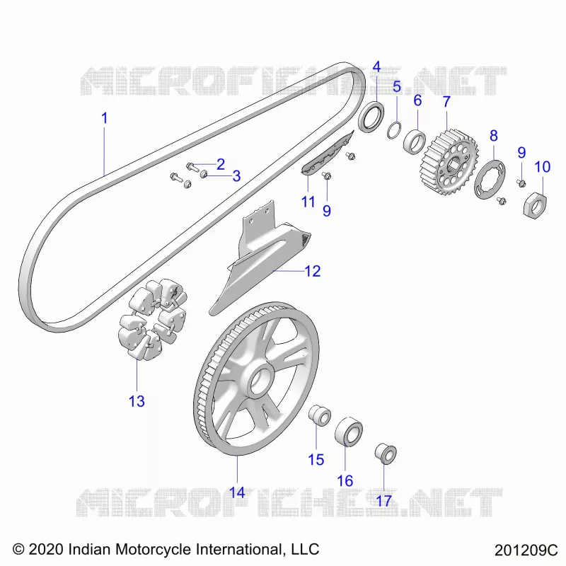 SYSTÃˆME DE TRANSMISSION, DRIVE SPROCKET, BELT AND GUARD