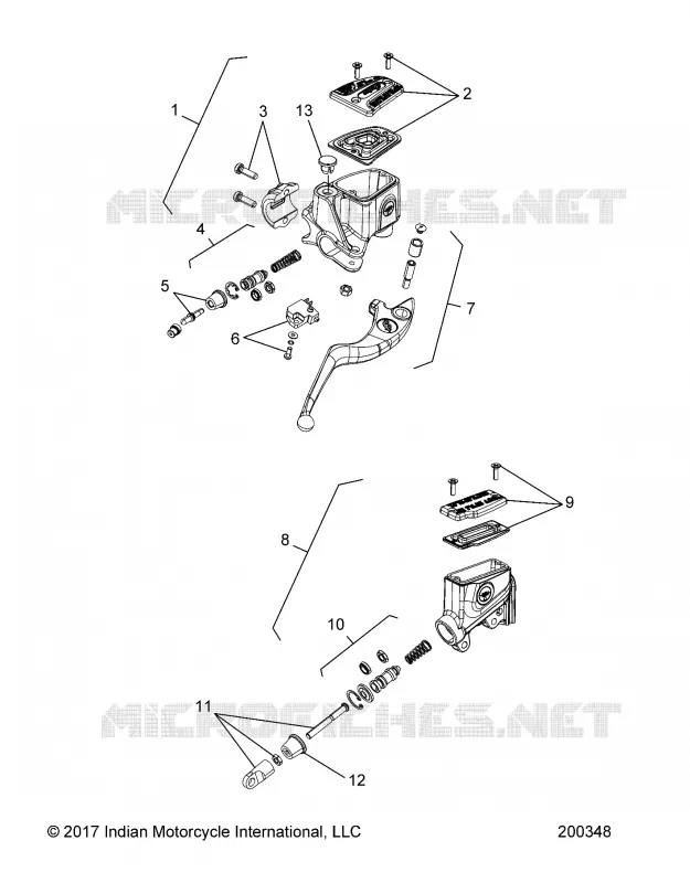 BRAKES, MASTER CYL., FRONT AND REAR