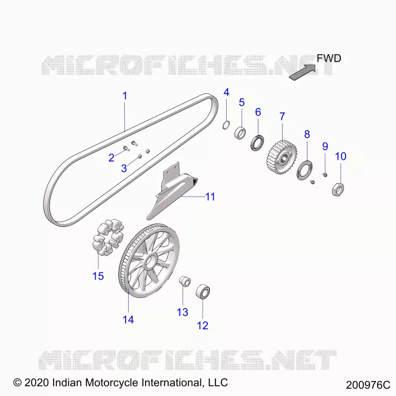 SYSTÃˆME DE TRANSMISSION, DRIVE SPROCKET, BELT AND GUARD
