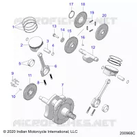 ENGINE, PISTON AND VILEBREQUIN