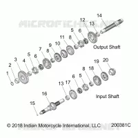 SYSTÃˆME DE TRANSMISSION, INPUT/OUTPUT SHAFT ASM.