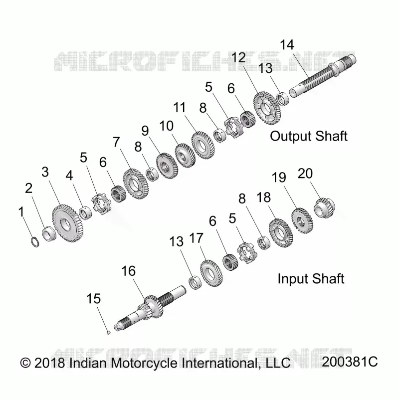 SYSTÃˆME DE TRANSMISSION, INPUT/OUTPUT SHAFT ASM.