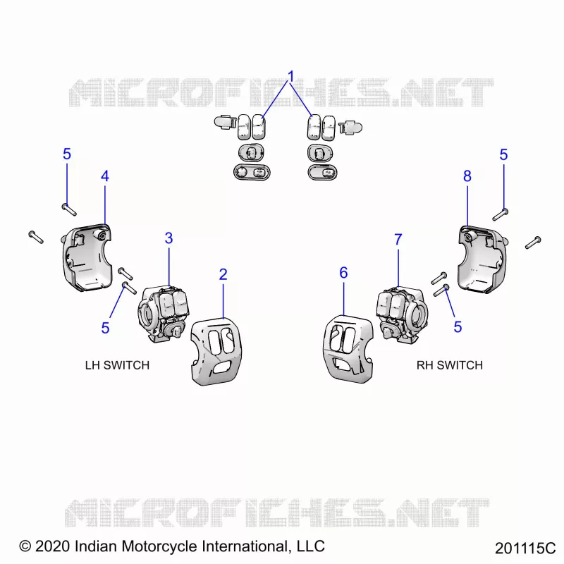ELECTRICITE, SWITCH CONTROLS, LH/RH