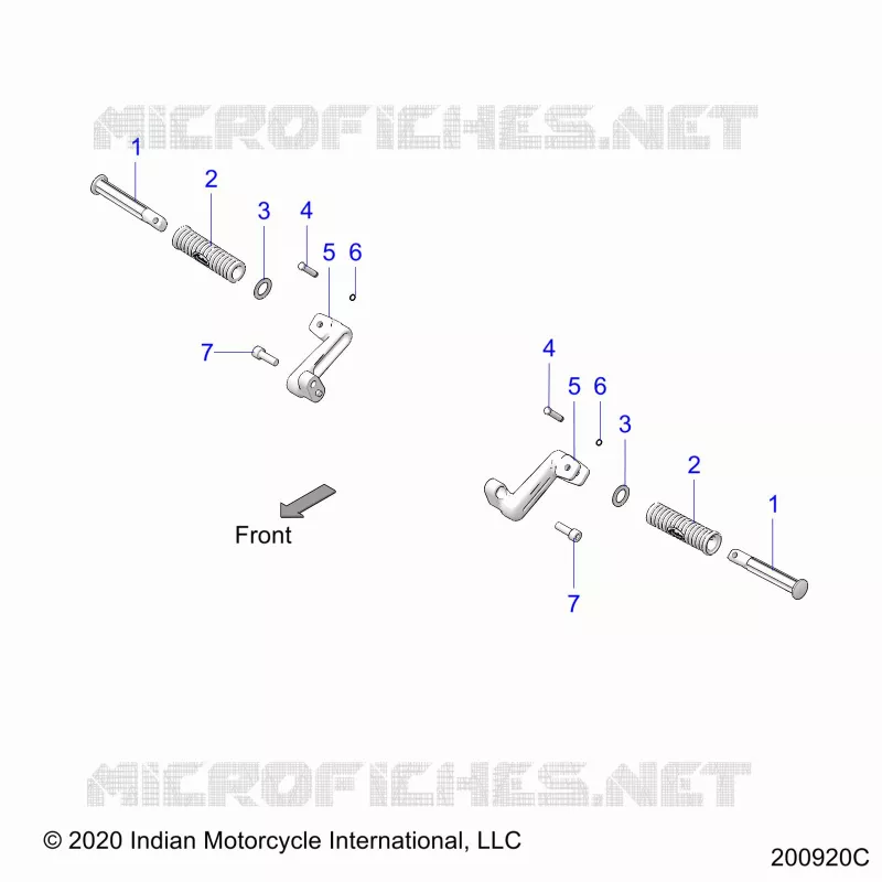 CHASSIS, FOOTPEG, PASSENGER