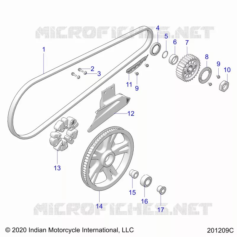 SYSTÃˆME DE TRANSMISSION, DRIVE SPROCKET, BELT AND GUARD