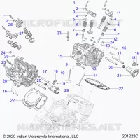 ENGINE, CULASSE, CAMSHAFT AND VALVE ASM.