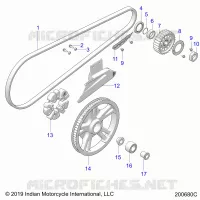 SYSTÃˆME DE TRANSMISSION, DRIVE SPROCKET, BELT AND GUARD