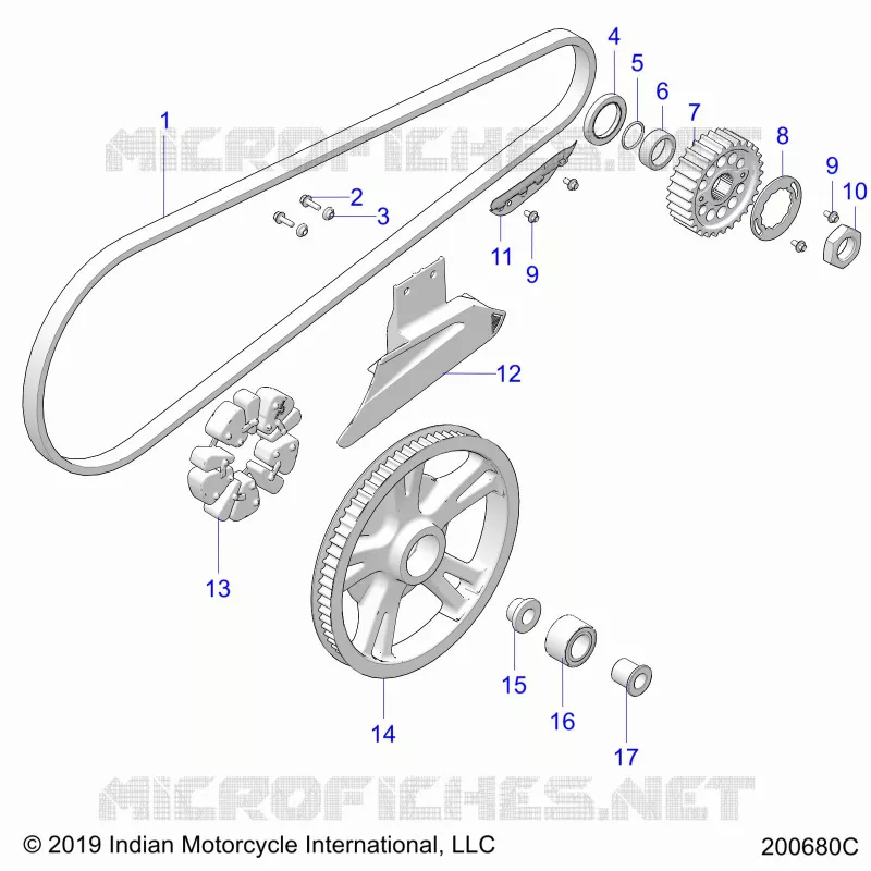 SYSTÃˆME DE TRANSMISSION, DRIVE SPROCKET, BELT AND GUARD