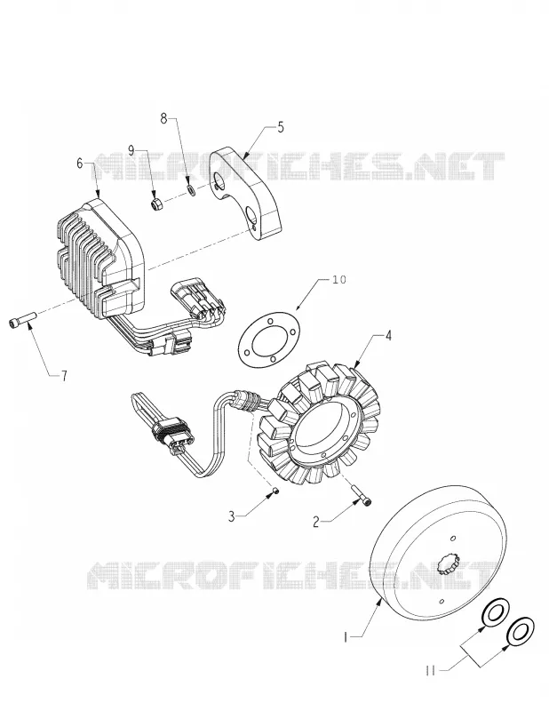 MOTEUR, ALTERNATEUR AND REGULATOR