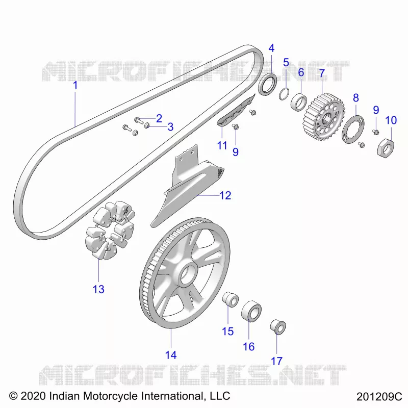 SYSTÃˆME DE TRANSMISSION, DRIVE SPROCKET, BELT AND GUARD