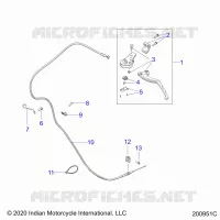 CONTROLS, LEVIER D'EMBRAYAGE AND CABLE