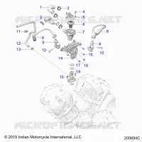 MOTEUR, IGNITION, THERMOSTAT HOUSING ASM.