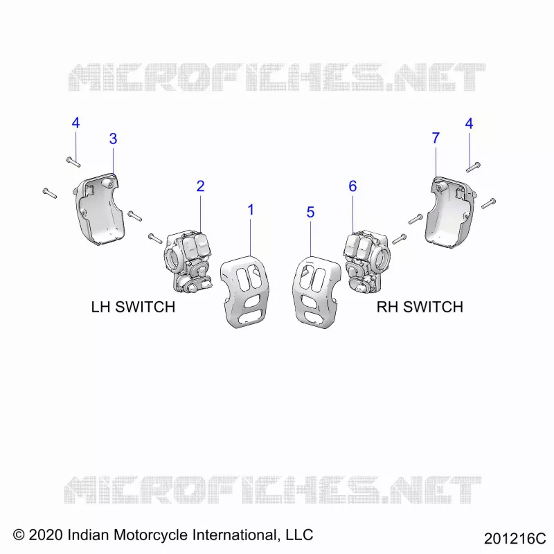 ELECTRICITE, SWITCH CONTROLS, LH/RH