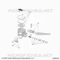FREIN AVANT, LEVER AND MASTER CYLINDER