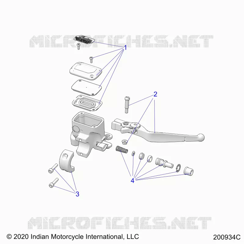 FREIN AVANT, LEVER AND MASTER CYLINDER