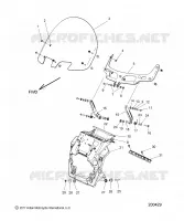 CARENAGES ASM, WINDSHIELD MOUNT