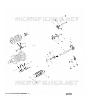DRIVE TRAIN, FOURCHETTES DE SELECTION, RATCHET AND DRUM