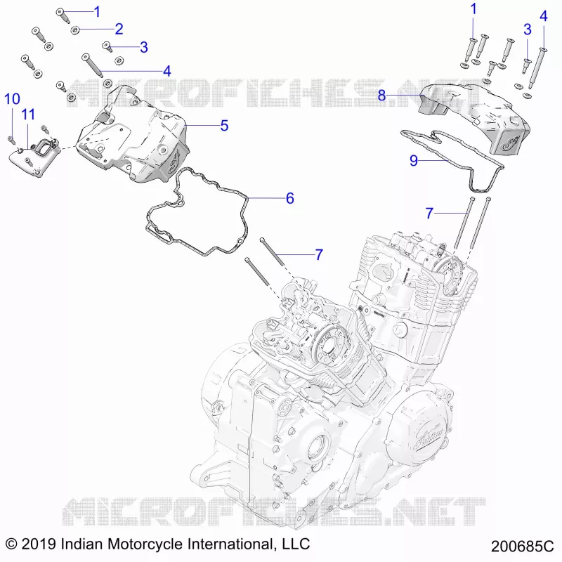 ENGINE, COUVERCLE SOUPAPES