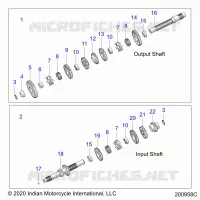 SYSTÃˆME DE TRANSMISSION, INPUT/OUTPUT SHAFT ASM.