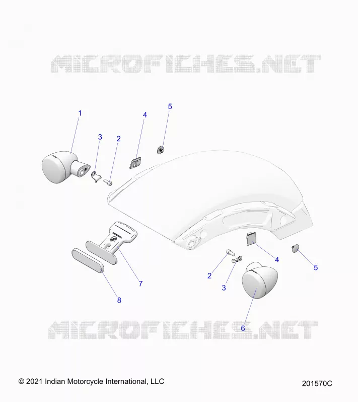 ELECTRICITE, REAR TURN SIGNALS AND REFLECTOR