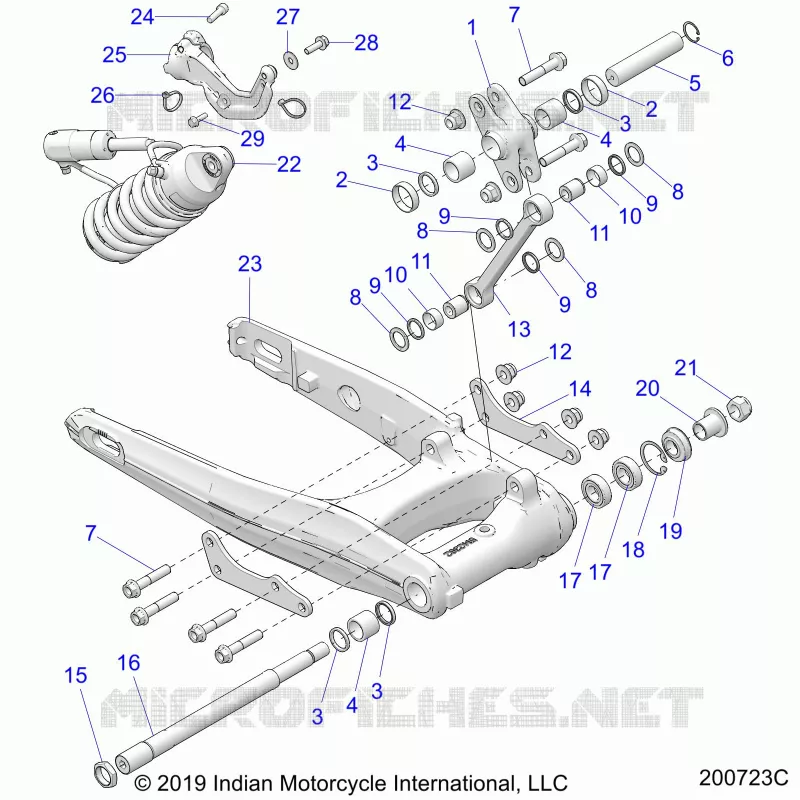 SUSPENSION ARRIERE ASM., SWING ARM AND SHOCK