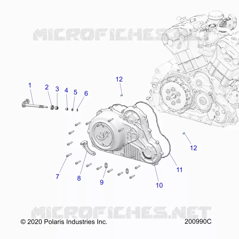 MOTEUR, COVER ASM., PRIMARY DRIVE