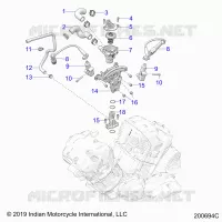MOTEUR, IGNITION, THERMOSTAT HOUSING ASM.