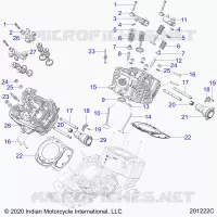 ENGINE, CULASSE, CAMSHAFT AND VALVE ASM.