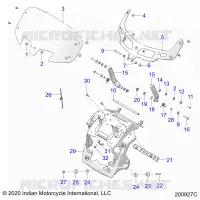 CARENAGES ASM, WINDSHIELD MOUNT