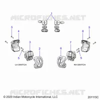ELECTRICITE, SWITCH CONTROLS, LH/RH
