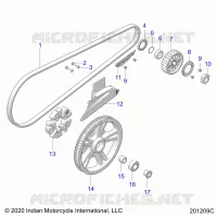 SYSTÃˆME DE TRANSMISSION, DRIVE SPROCKET, BELT AND GUARD