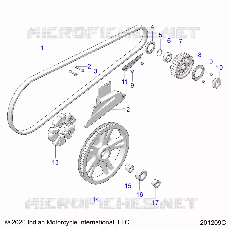 SYSTÃˆME DE TRANSMISSION, DRIVE SPROCKET, BELT AND GUARD