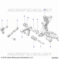 SYSTÃˆME DE TRANSMISSION, SHIFT PEDAL AND LINKAGE (FTR CHAMPIONSHIP EDITION)