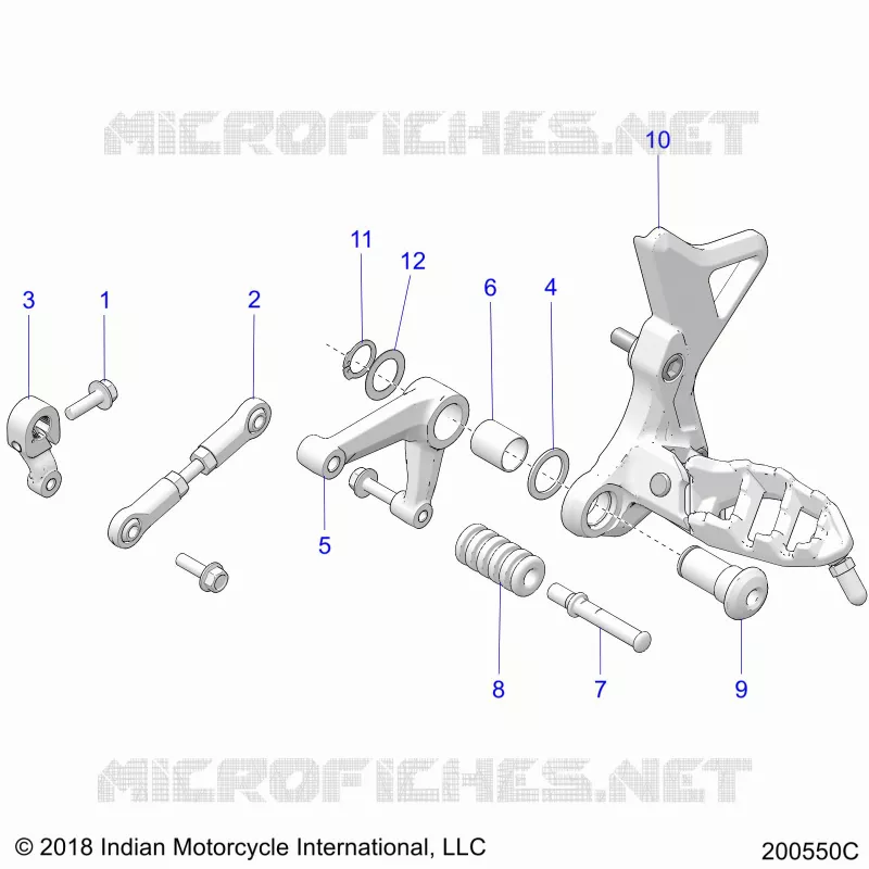 SYSTÃˆME DE TRANSMISSION, SHIFT PEDAL AND LINKAGE (FTR CHAMPIONSHIP EDITION)