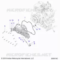 ENGINE, PRIMARY AND COUVERCLE D'EMBRAYAGE
