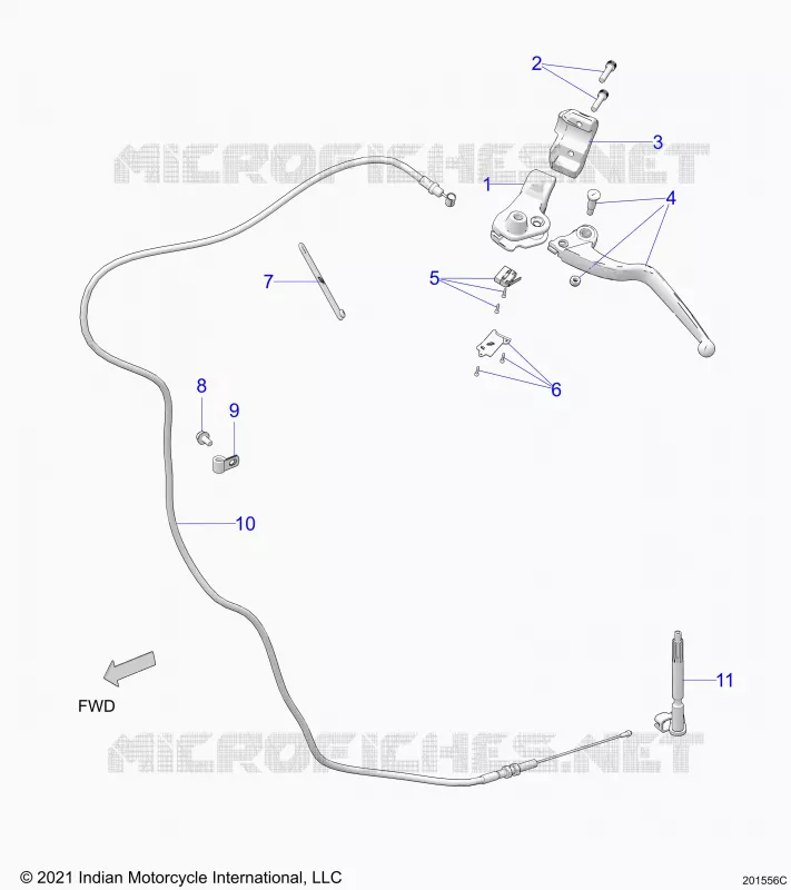 CONTROLS, LEVIER D'EMBRAYAGE AND CABLE