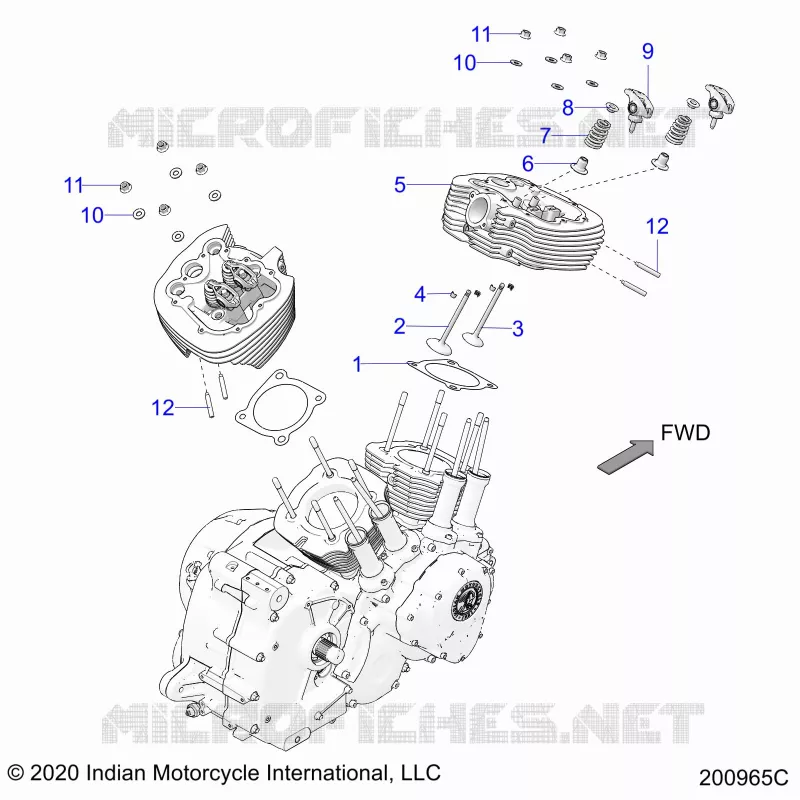 ENGINE, CULASSE ASM.