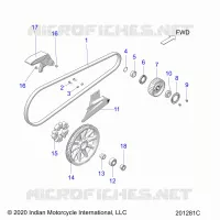 SYSTÃˆME DE TRANSMISSION, DRIVE SPROCKET, BELT AND GUARD