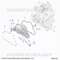 ENGINE, PRIMARY AND COUVERCLE D'EMBRAYAGE
